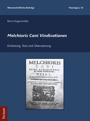 cover image of Melchioris Cani Vindicationes